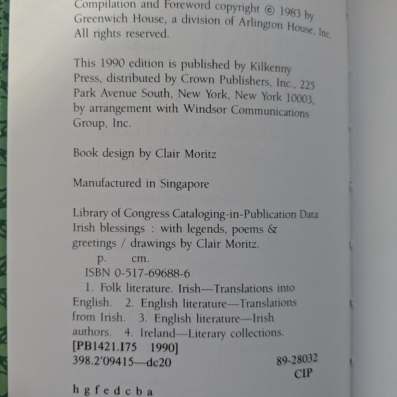 Irish Blessings: An Illustrated Edition Hardcover Vintage 1990 - Picture 7 of 10